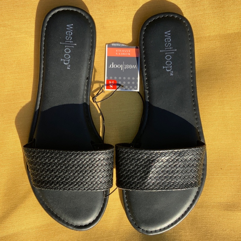 NEW black Westloop size 5/6 sandals